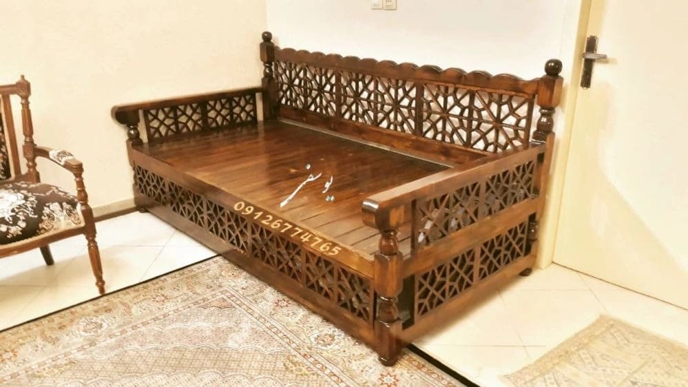 تولید تخت سنتی تمام چوب